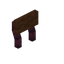 Brown Crimson Raised Seat Back