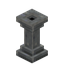 Polished Andesite Standing Torch - L