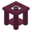 Stripped Crimson Glass Table