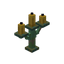 Weathered Yellow Copper Candelabra