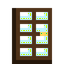 Tile Windowed Dark Oak Door