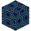 Hexagonical Light Blue Glazed Terracotta