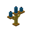 Light Blue Golden Candelabra