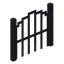 Curved Metal Fence