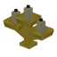 Golden Triple Candle Holder