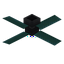 Warped Dark Ceiling Fan