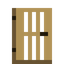 Barred Oak Door