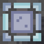 Ornate Cyan Stained Glass Pane