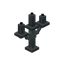 Gray Silver Candelabra