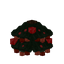 Red Decorated Christmas Tree Middle