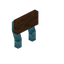 Brown Blue Bioshroom Raised Seat Back
