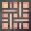 Woven Orange Stained Glass Pane