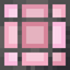 Raster Pink Stained Glass Pane