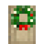 Pine Door with Lit Wreath