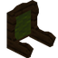 Green Dark Oak Fancy Seat Back
