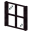 Cherry Four Pane Window