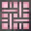 Woven Pink Stained Glass Pane