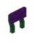 Purple Green Enchanted Raised Seat Back