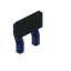 Gray Blue Enchanted Raised Seat Back