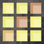 Square Yellow Stained Glass Pane