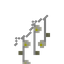 Twinkling Icicle Lights (Diagonal Left)