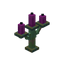 Weathered Magenta Copper Candelabra