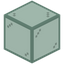 Mint Bordered Crystalix Glass