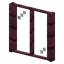 Rectangle Crimson Planks Window