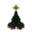 Colorful Decorated Christmas Tree Top