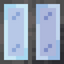 Vertical Stiped Light Blue Stained Glass Pane
