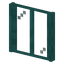 Rectangle Stripped Warped Window