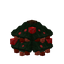 Red Decorated Christmas Tree Middle