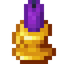 Gold Purple Candle Holder