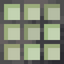 Square Green Stained Glass Pane