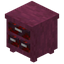 Stripped Crimson Triple Drawer