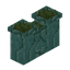 Prismarine Grass Topped Wall