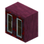 Stripped Crimson Glass Kitchen Cabinet