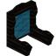 Light Blue Blackwood Fancy Seat Back