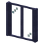 Rectangle Stripped Umbran Window