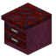 Stripped Crimson Double Drawer Counter