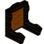 Orange Blackwood Fancy Seat Back