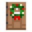 Jungle Door with Lit Wreath