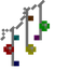 Twinkling MulticoloredIcicle Lights (Diagonal Left)