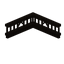 Balustrade Arch Middle Corner Dark Oak
