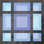 Raster Light Blue Stained Glass Pane