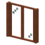 Rectangle Stripped Acacia Window