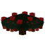 Red Decorated Christmas Tree Base