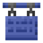 Blue Enchanted Hanging Sign