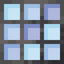 Square Light Blue Stained Glass Pane