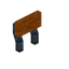 Orange Menril Raised Seat Back
